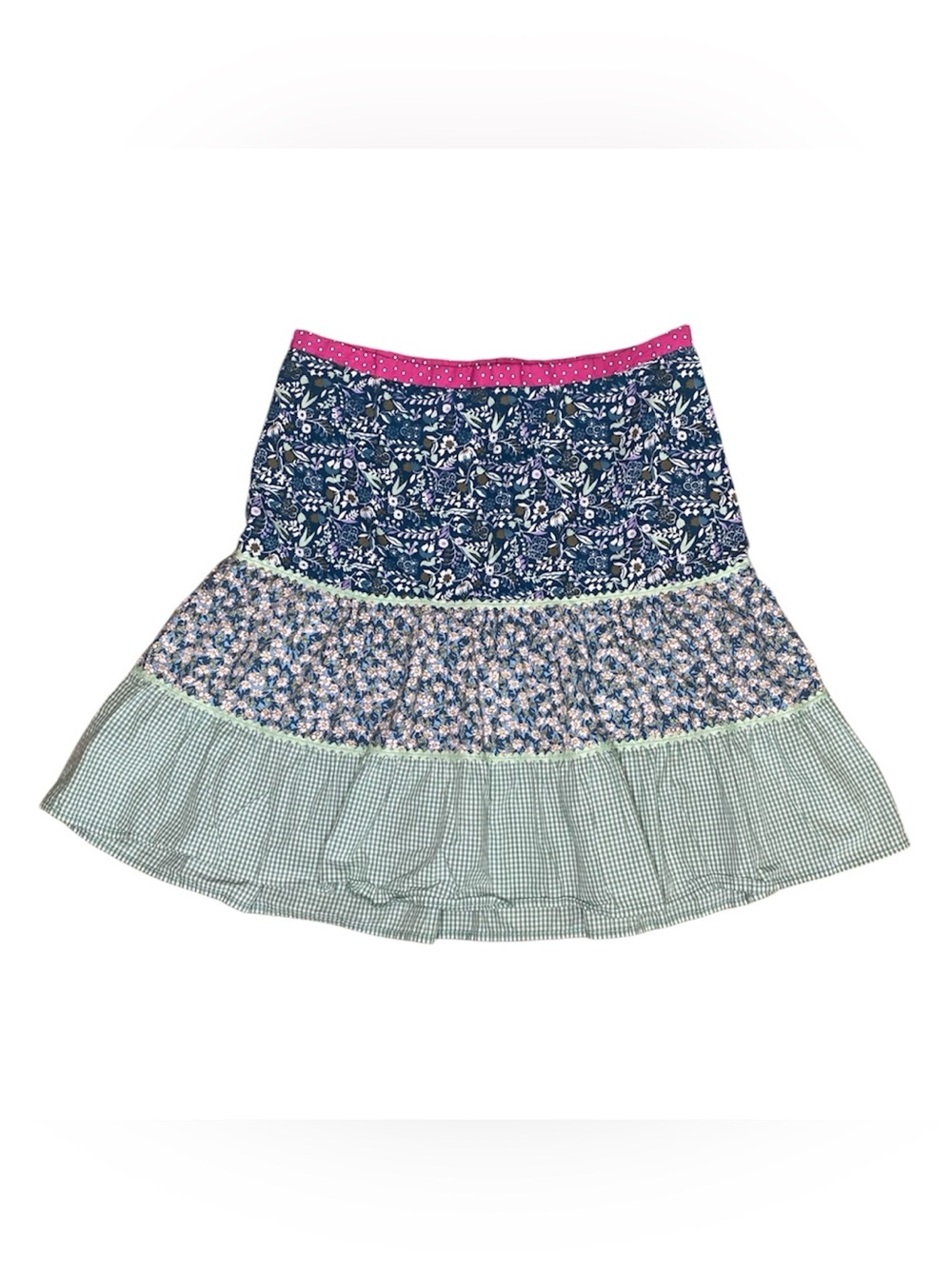 American Eagle Y2K Patchwork Tiered Skirt